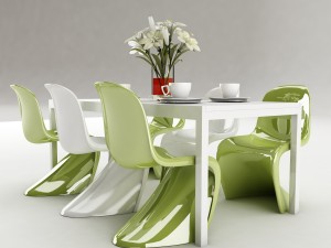 dining table set 47 3D Model