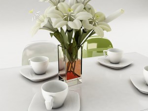 dining table set 47 3D Model