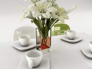 dining table set 47 3D Model