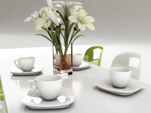 dining table set 47 3D Model