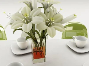 dining table set 47 3D Model