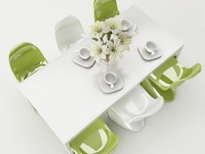 dining table set 47 3D Model