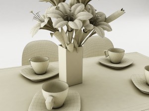 dining table set 47 3D Model