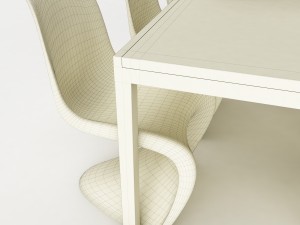 dining table set 47 3D Model