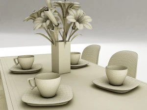 dining table set 47 3D Model