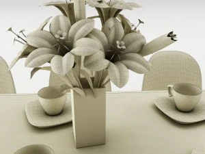 dining table set 47 3D Model