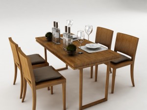 dining table set 49 3D Model