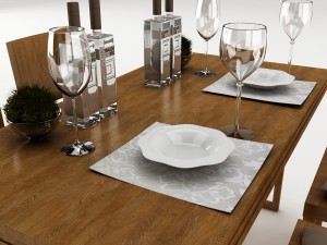 dining table set 49 Modèle 3D