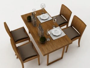 dining table set 49 3D Model