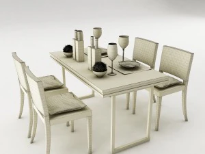 dining table set 49 3D Model