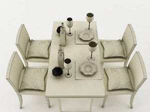 dining table set 49 3D Model