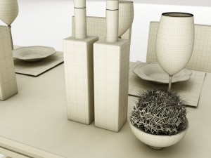 dining table set 49 Modèle 3D