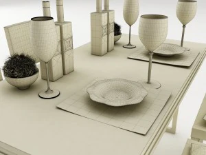 dining table set 49 3D Model