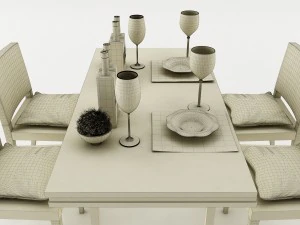 dining table set 49 3D Model