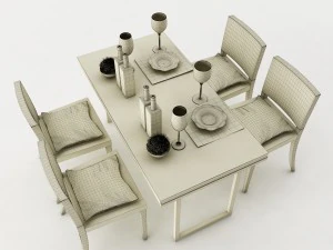dining table set 49 3D Model