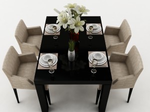 dining table set 50 Modèle 3D