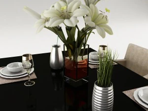 dining table set 50 3D Model