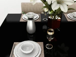 dining table set 50 3D Model