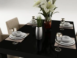 dining table set 50 3D Model