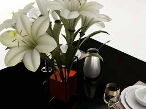 dining table set 50 3D Model