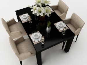 dining table set 50 Modèle 3D