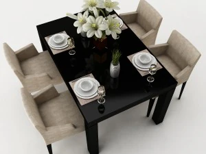 dining table set 50 3D Model