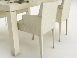dining table set 50 Modèle 3D