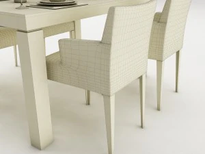 dining table set 50 3D Model
