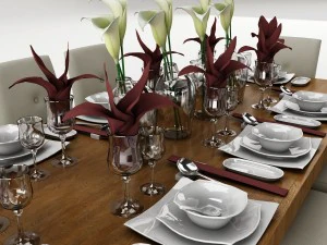 dining table set 51 3D Model