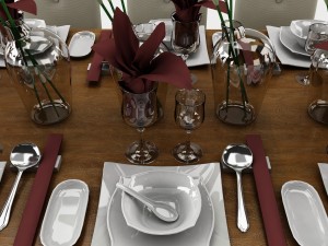 dining table set 51 3D 模型