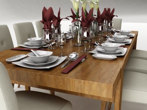 dining table set 51 3D 模型