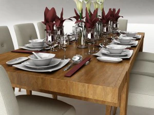 dining table set 51 3D Model