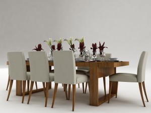 dining table set 51 3D 模型