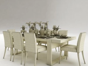 dining table set 51 3D Model