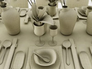dining table set 51 3D Model