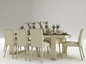 dining table set 51 3D Model