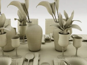 dining table set 51 3D Model
