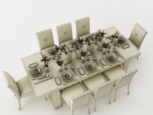 dining table set 51 3D Model