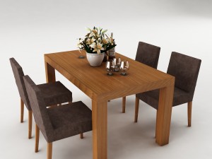 dining table set 52 3D Model