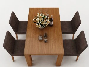 dining table set 52 3D Model