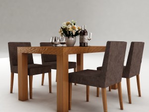 dining table set 52 3Dモデル