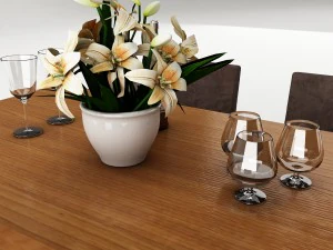 dining table set 52 3D Model