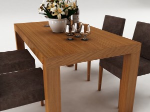 dining table set 52 3Dモデル