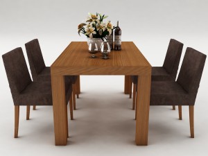 dining table set 52 3Dモデル