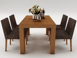 dining table set 52 3D Model