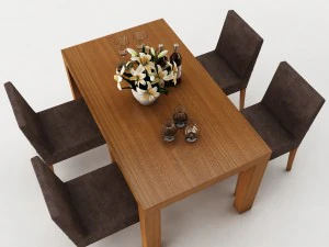 dining table set 52 3D Model
