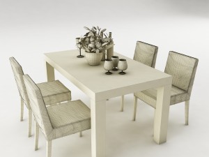 dining table set 52 3Dモデル