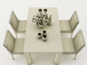 dining table set 52 3D Model