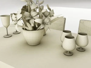 dining table set 52 3D Model