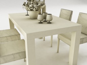 dining table set 52 3Dモデル